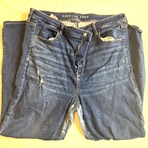 American Eagle Plus Size Women's Next Level Stretch Distressed Jeans